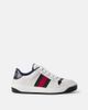 Gucci Kids Gucci Kids Screener Web Stripe leather sneakers - 4