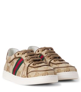 Gucci Kids Gucci Kids Stretch Web Stripe GG canvas sneakers
