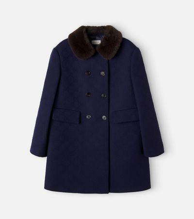 Gucci Kids Gucci Kids Teddy-trimmed wool-blend coat