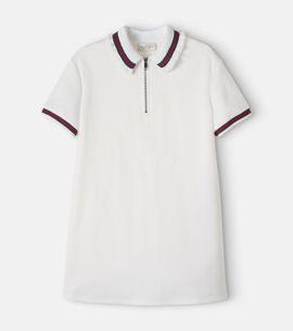 Gucci Kids Gucci Kids Web Stripe piqué polo dress