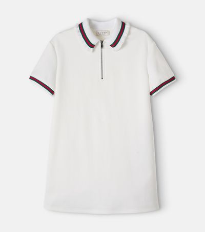 Gucci Kids Gucci Kids Web Stripe piqué polo dress