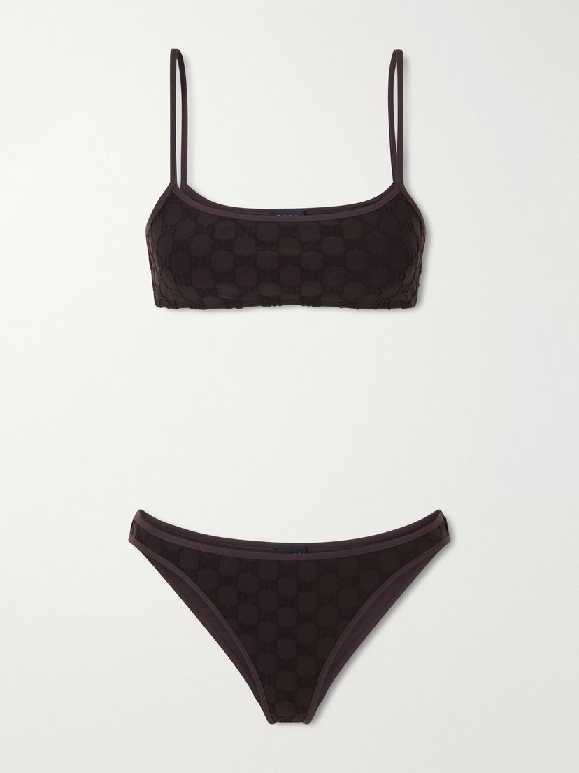 GUCCI Logo-jacquard bikini