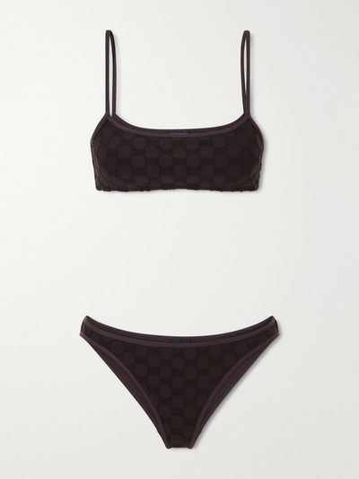 GUCCI Logo-jacquard bikini