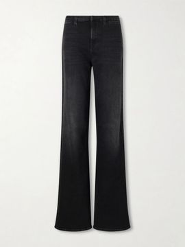 GUCCI Low-rise webbing-trimmed straight-leg jeans