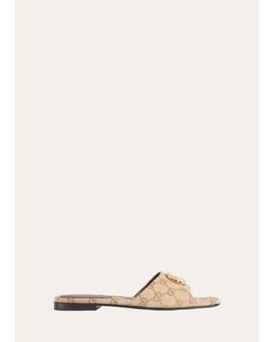 Gucci Marmont GG Canvas Slide Sandals