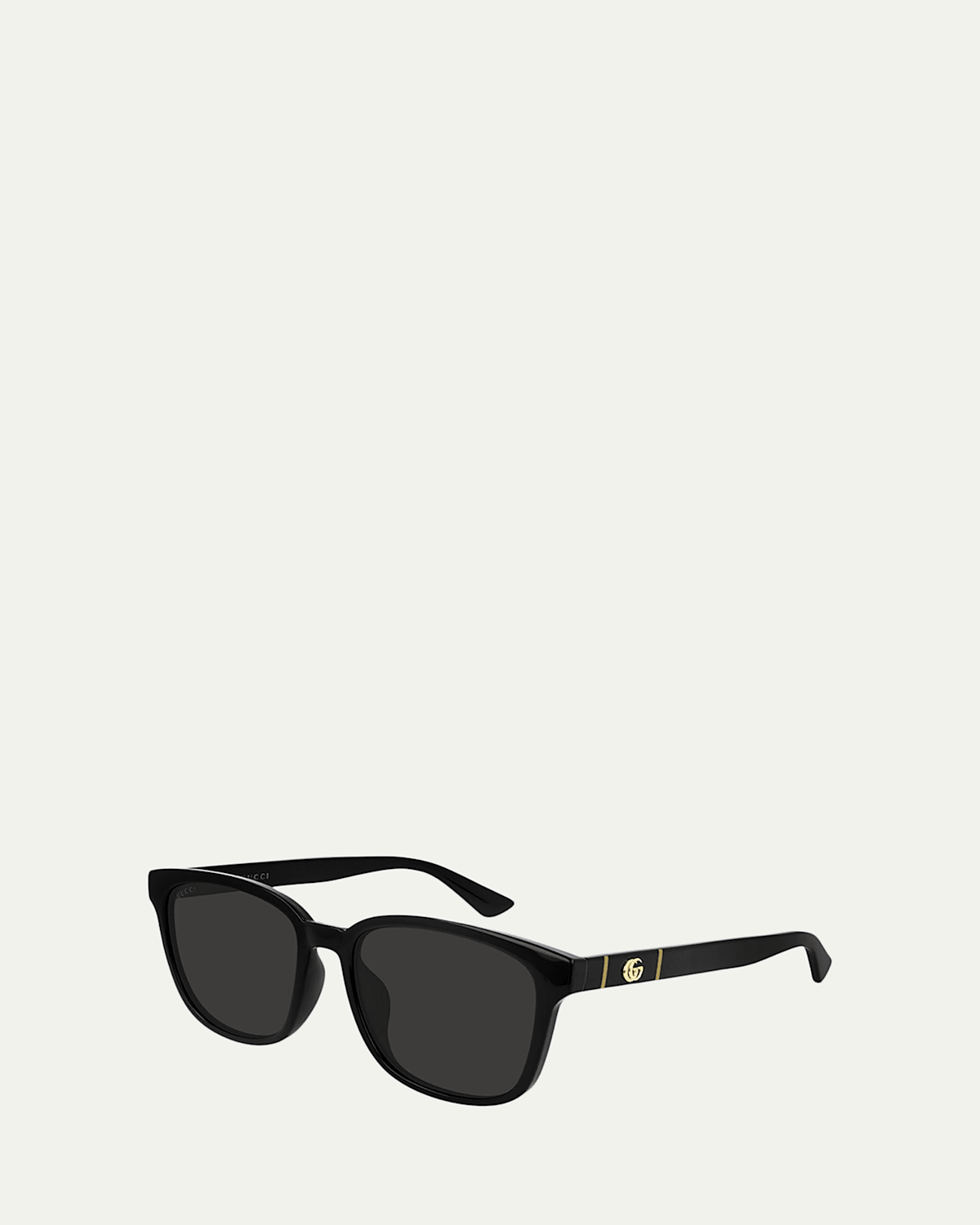 Gucci Men's Square Solid Injection Sunglasses