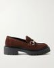 GUCCI Rhody Horsebit-detailed suede loafers - 1