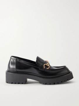 GUCCI Rhody Horsebit-embellished leather loafers