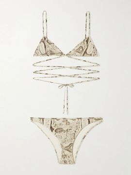 GUCCI Snake-print bikini