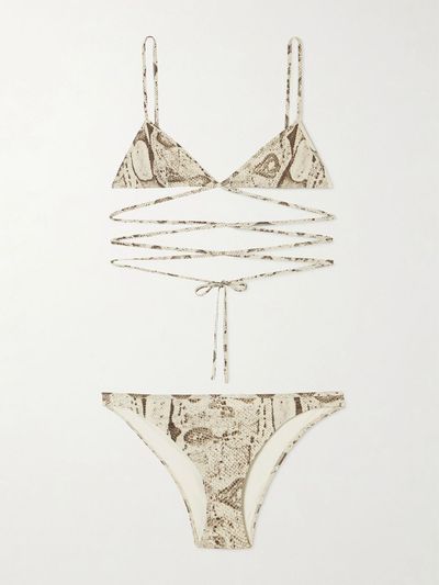 GUCCI Snake-print bikini
