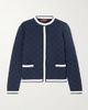 GUCCI Striped jacquard-knit cotton cardigan - 1