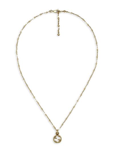 Gucci Unisex Interlocking G 18K Gold Necklace