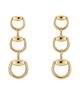 Gucci Women's 18K Yellow Gold Horsebit Triple-Drop Earrings - 4