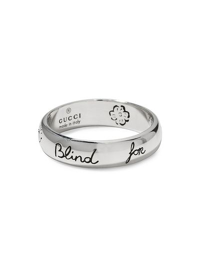 Gucci Women's Blind for Love Sterling Silver Band Ring
