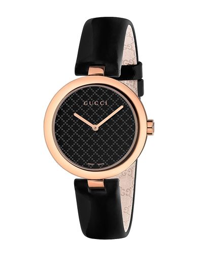 Gucci Women's Diamantissima Rose Goldtone & Leather Strap Watch/32MM