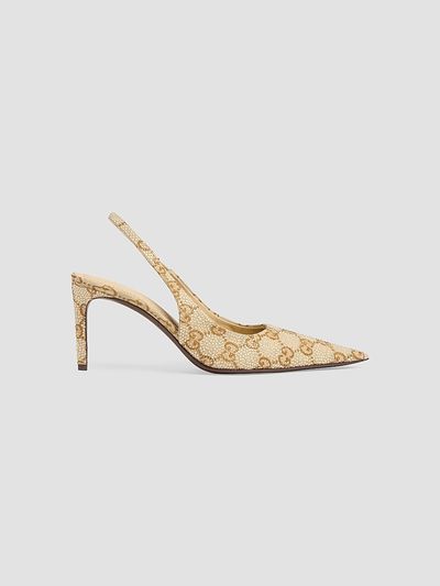 Gucci Women's Donna 80MM Embellished GG Slingback Pumps