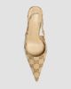 Gucci Women's Donna 80MM Embellished GG Slingback Pumps - 5