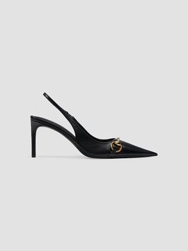 Gucci Women's Donna 80MM Leather Slingback Pumps