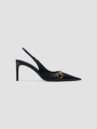 Gucci Women's Donna 80MM Leather Slingback Pumps