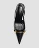 Gucci Women's Donna 80MM Leather Slingback Pumps - 5
