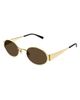 Gucci Women's GG Monogram 51MM Metal Oval Sunglasses - 4