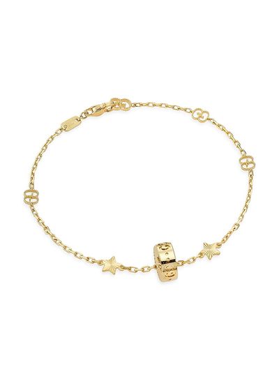 Gucci Women's Icon 18K Yellow Gold GG Charm Bracelet/6.3"