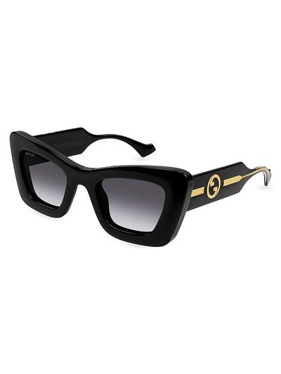 Gucci Women's La Piscine 49MM Cat-Eye Sunglasses