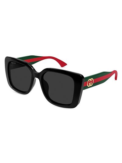 Gucci Women's New Pop Web 55MM Butterfly Sunglasses