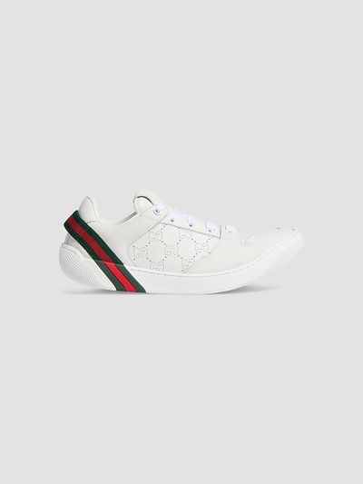 Gucci Women's Screener Perforated Leather Low-Top Sneakers