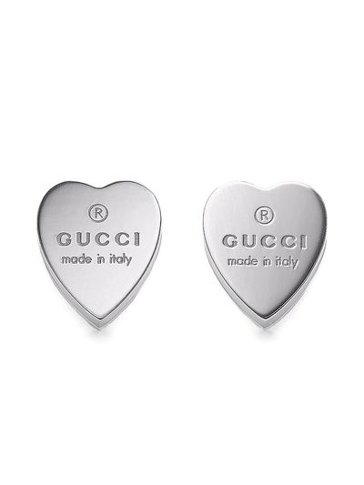 Gucci Women's Sterling Silver Heart Earrings