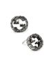 Gucci Women's Stud Earrings With Interlocking G Motif in Aged Sterling Silver - 6