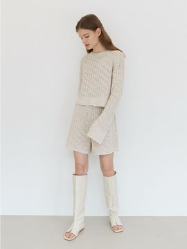 gu_de Elina Knit Shorts - Powder