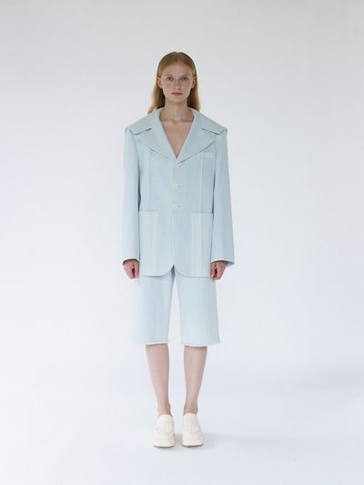 gu_de Ella Sailor Collar Jacket - Baby Blue