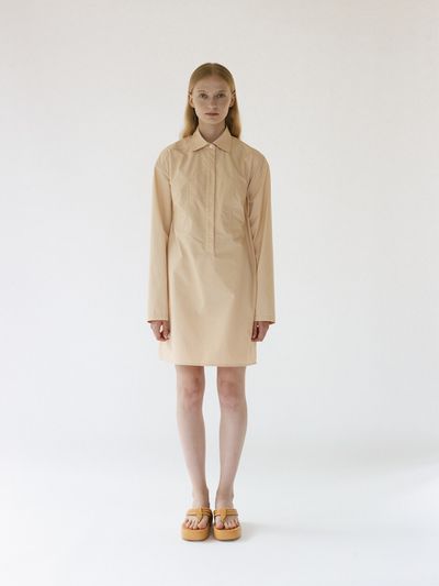gu_de Karina Bustier Shirt Dress - Apricot Crush