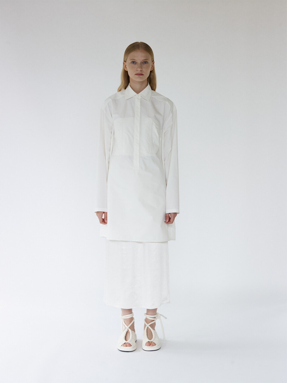 gu_de Karina Bustier Shirt Dress - White