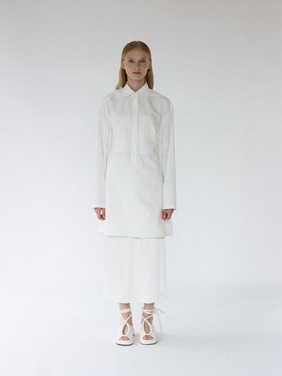 gu_de Karina Bustier Shirt Dress - White