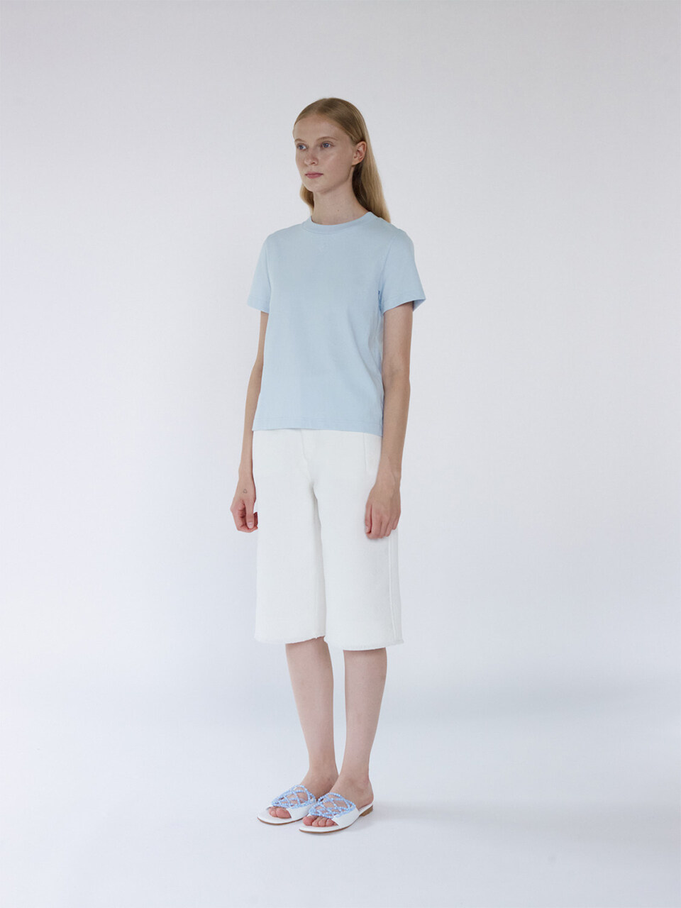 gu_de Lana Crewneck Top - Baby Blue