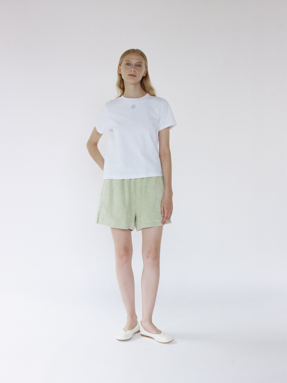 gu_de Lana Crewneck Top - White