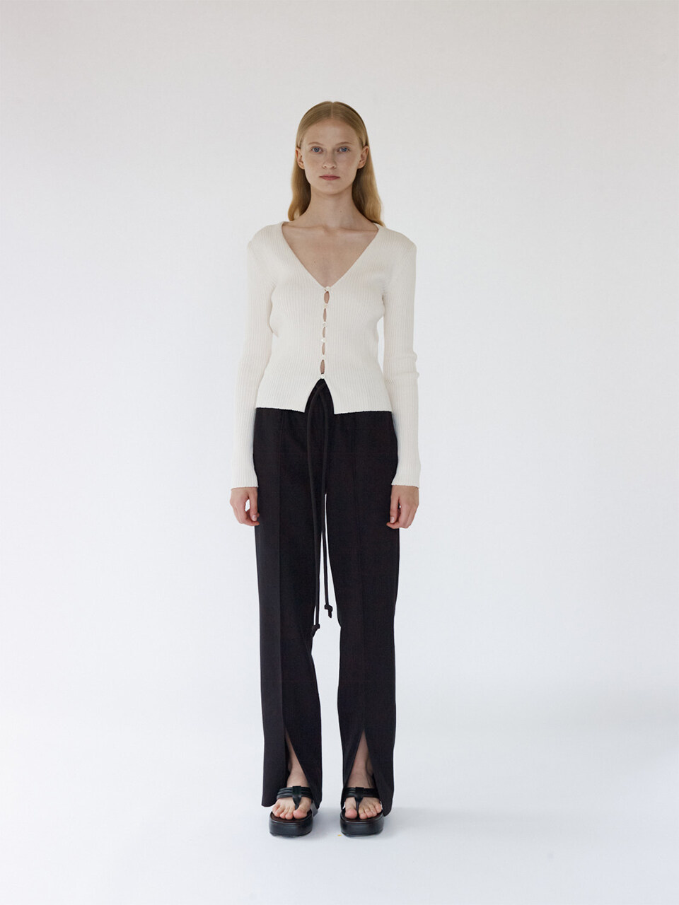 gu_de Lexi V-neck Cardigan - Vanilla