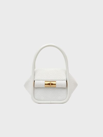 gu_de Love Bag_ White Jacquard