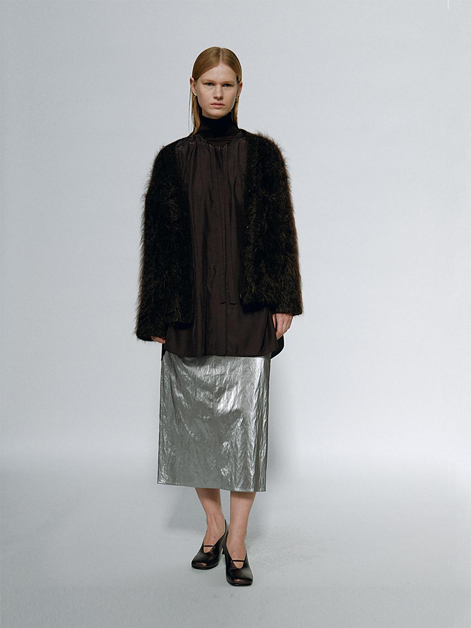 gu_de Mohair Blend Relaxed Fit Cardigan [Umber]