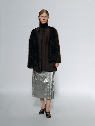 gu_de Mohair Blend Relaxed Fit Cardigan [Umber]