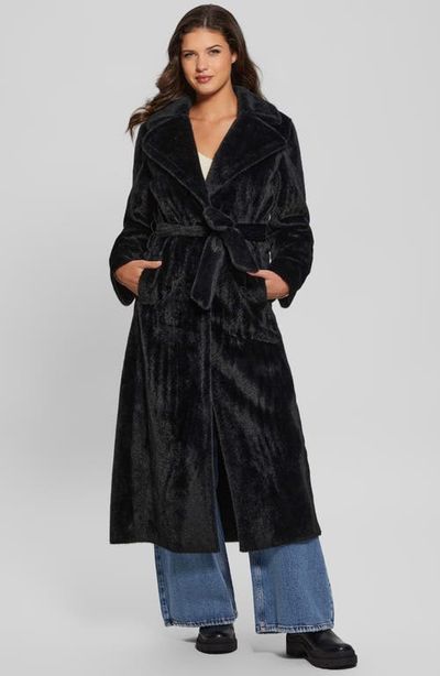 GUESS GUESS Ada Faux Fur Long Coat