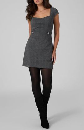 GUESS GUESS Bertha Sweetheart Neck Minidress