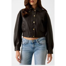 GUESS GUESS Clelia Crop Faux Leather Jacket