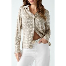 GUESS GUESS Concetta Logo Print Long Sleeve Shirt