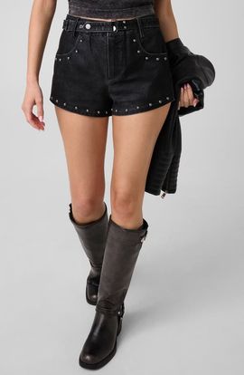 GUESS GUESS Darcey Tokyo Stud Detail Faux Suede Shorts