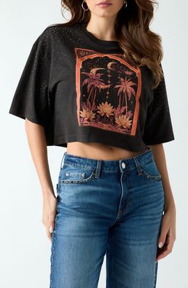 GUESS GUESS Desert Rose Graphic Cropped T-Shirt