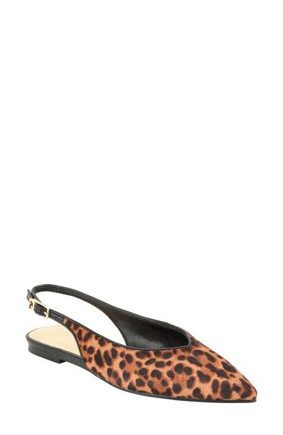 GUESS GUESS Dorazio Genuine Calf Hair Slingback Pointed Toe Flat