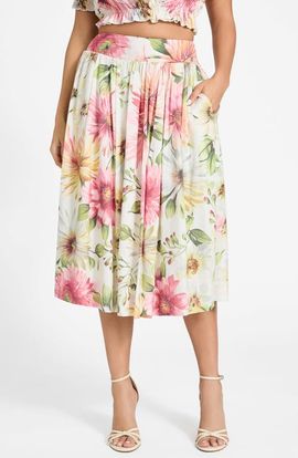 GUESS GUESS Elodie Flare Midi Skirt